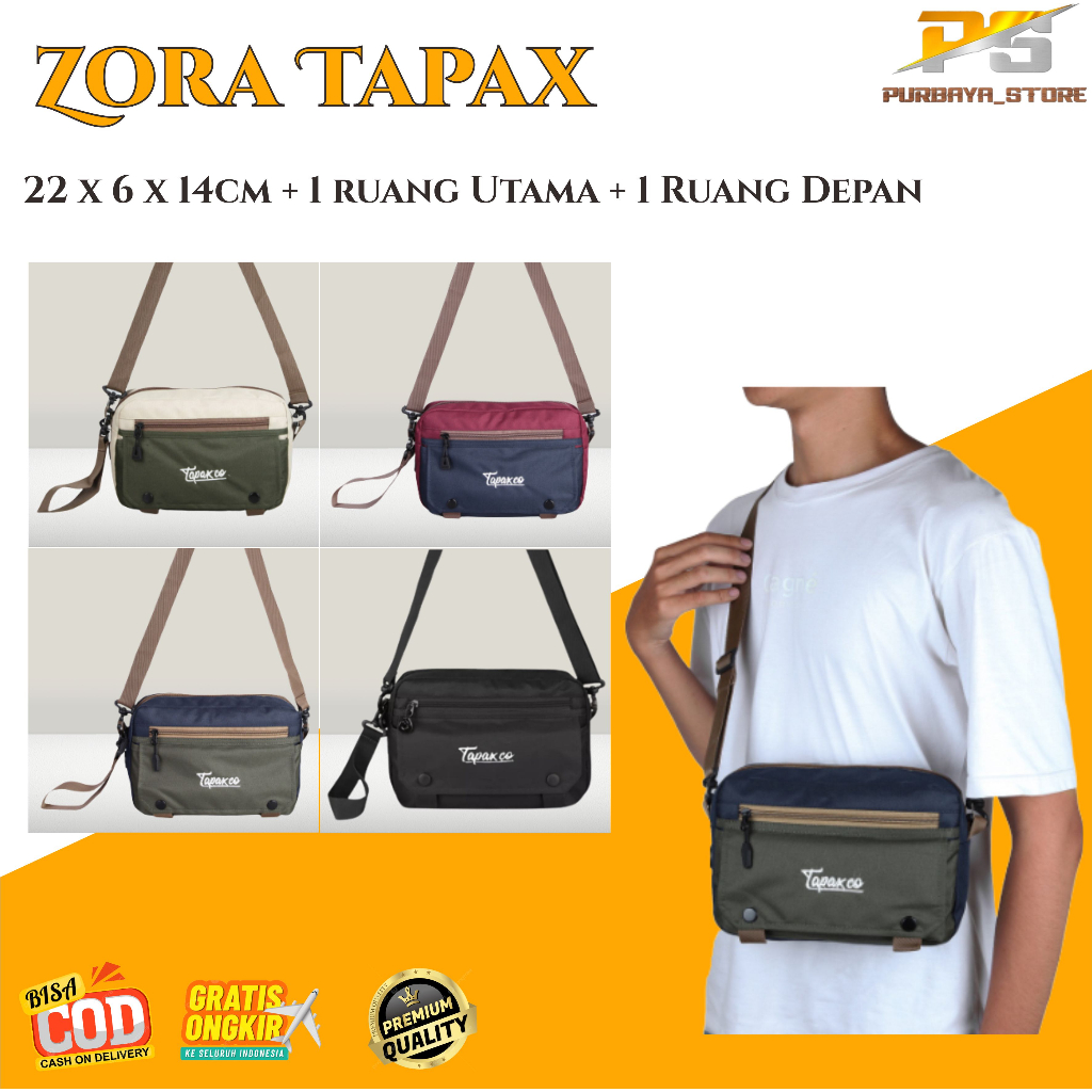 TAPAX ZORA ~ Tas Selempang Slingbag Casual ZORA Tapax ~ Slingbag