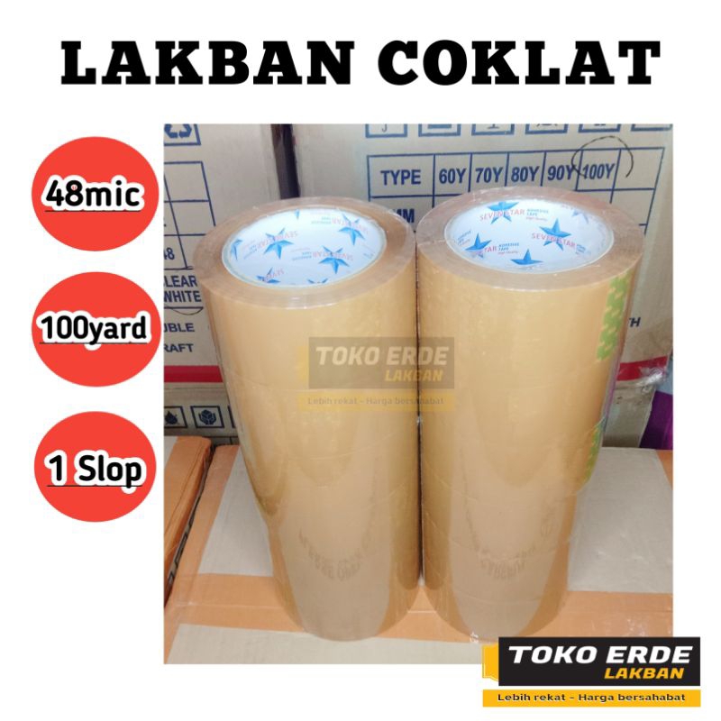 

Lakban Coklat Sevenstar 100yard 48mm 1 Slop