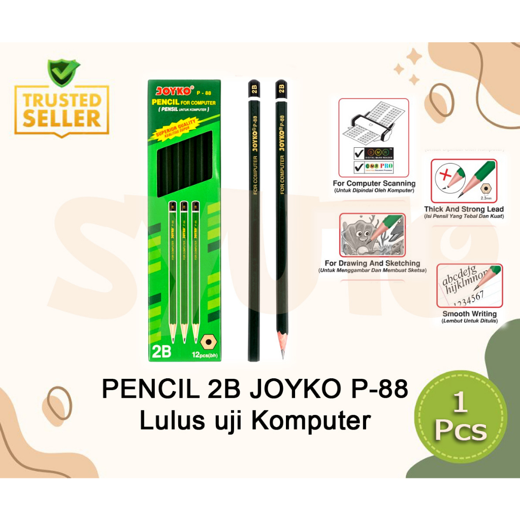 

Pensil Pencil Kayu 2B Joyko P-8126 Original Hijau