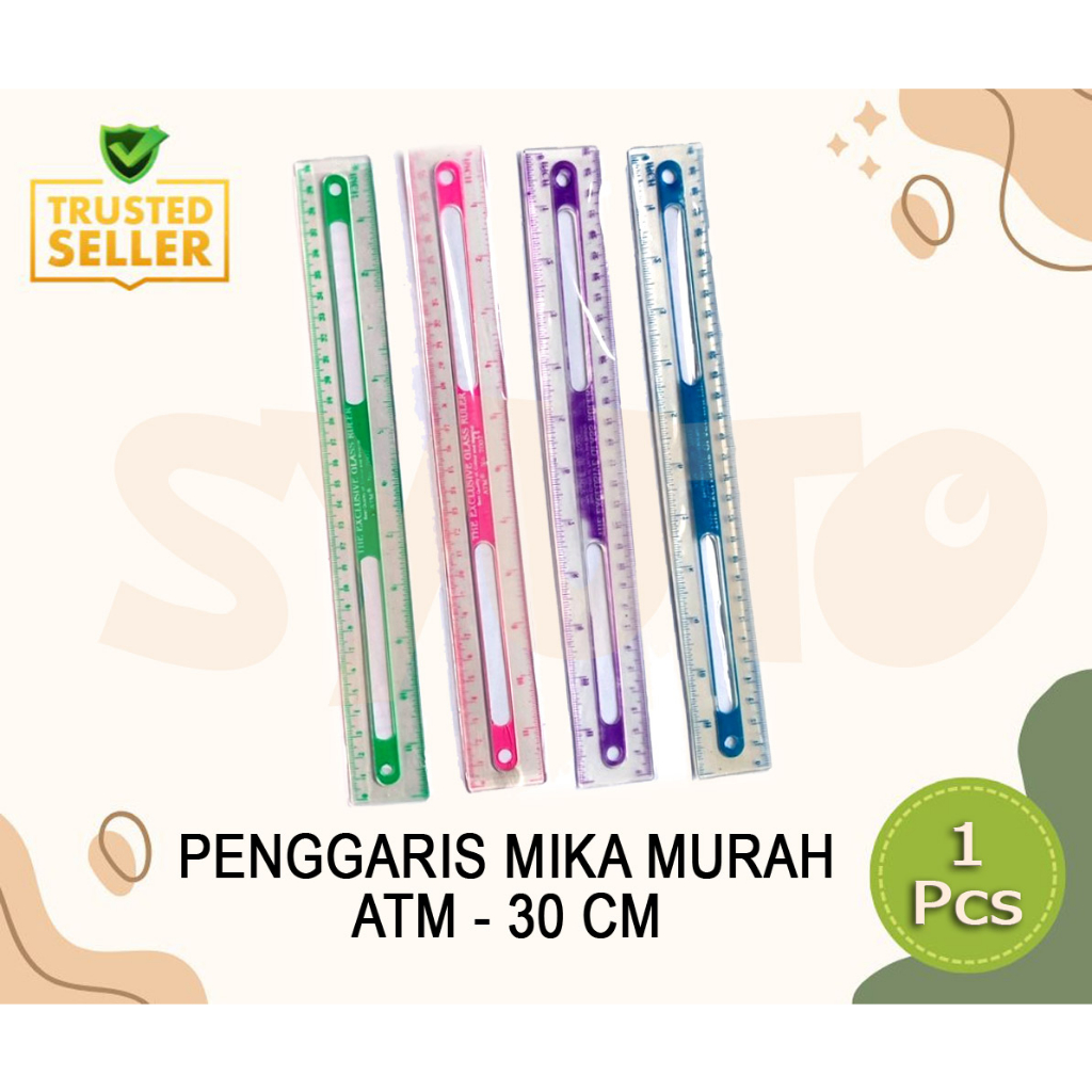 

Penggaris / Garisan / Ruler / Plastik BENING murah ATM 30cm