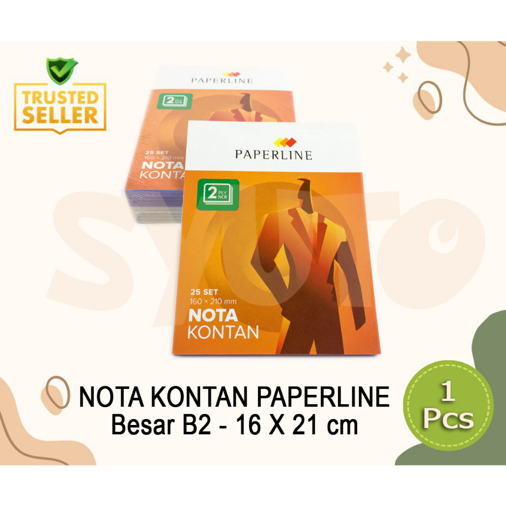 

(1Pcs) Nota kontan besar 2 ply / rangkap paperline