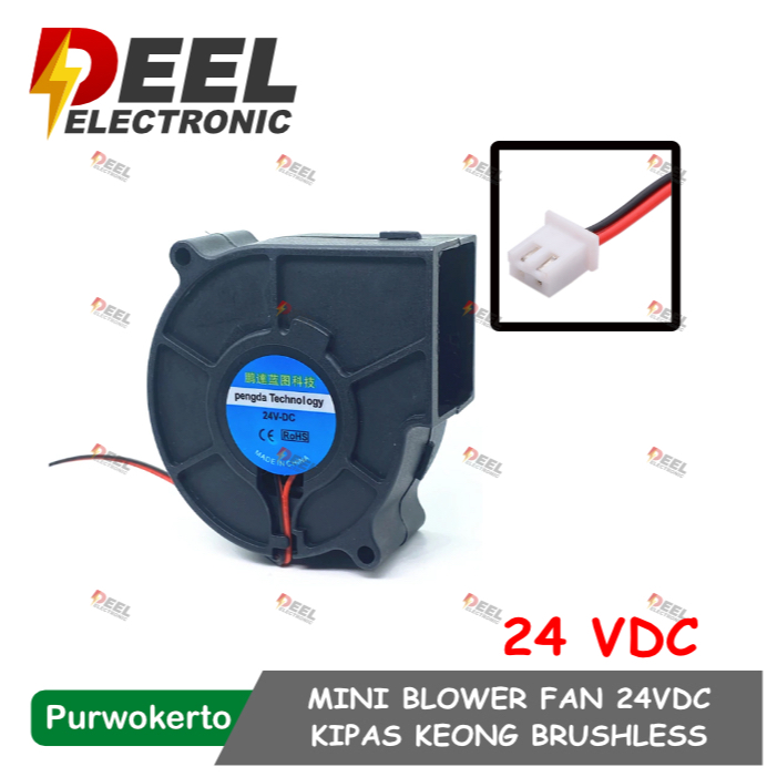 MINI BLOWER FAN 24V BRUSHLESS KIPAS KEONG 24 VOLT COOLING 24VDC 2PIN