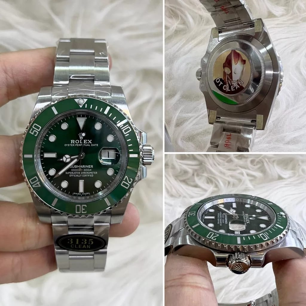 Jam Rolex Submariner Hulk Clean Factory Automatic Best Original Clone 1:1 Set Include