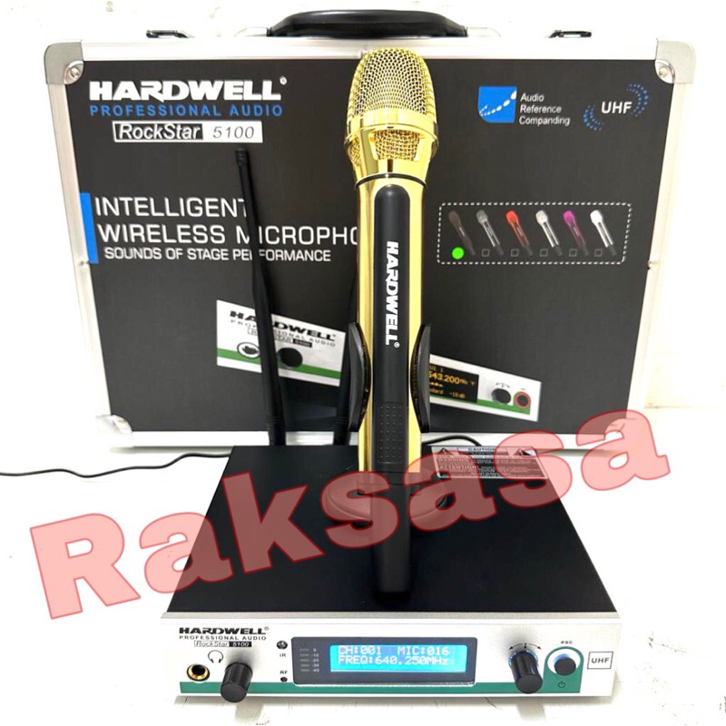 Mic Wireless Hardwell Rockstar 5100  Free Koper Asli Original Hardwell 5100 Gold Edition Original 51