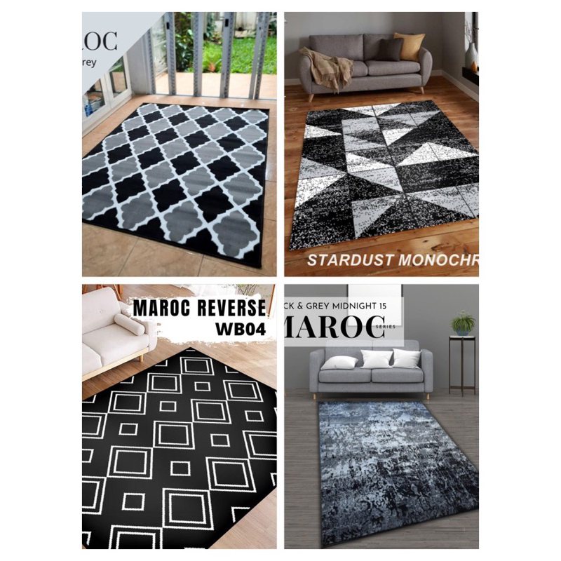 Karpet Minimalis Monokrom 210 x 310 Maroc Stardust Momento