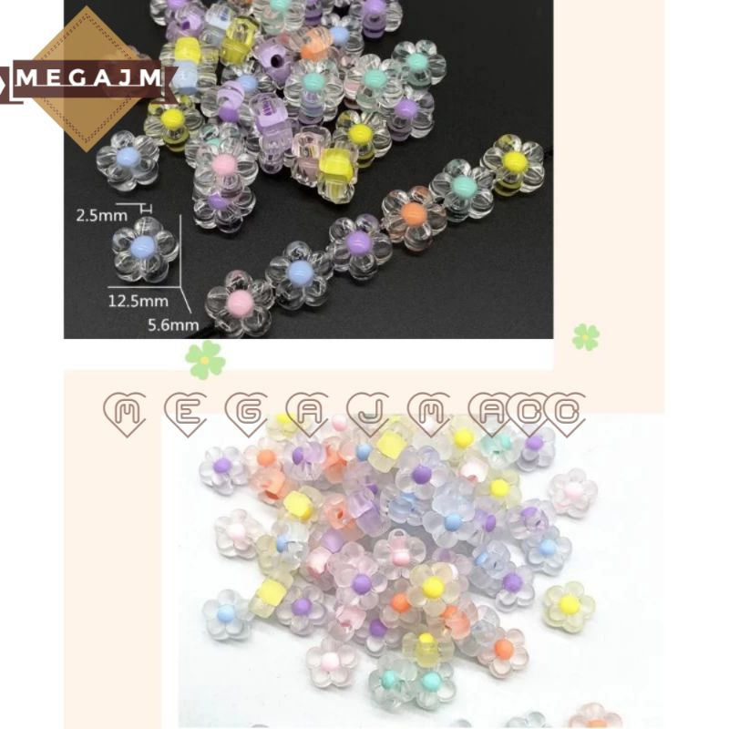 {25pcs} Manik Mote Bunga Sakura Isi Doff Mute Bunga Bahan Craft & DIY