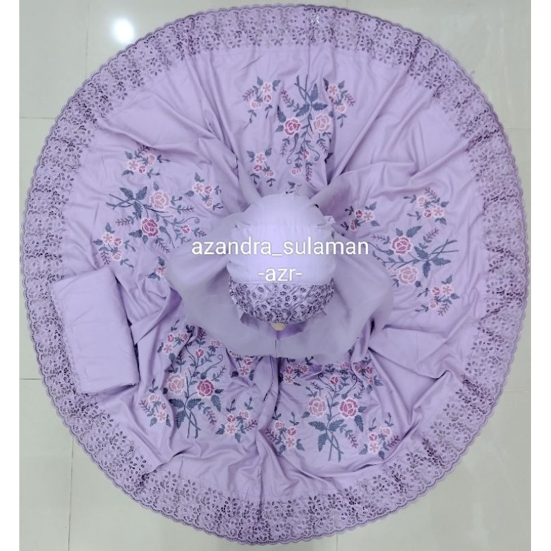 mukena bordir kapalo samek dan bordir suji versi khadijah khas bukittinggi padang