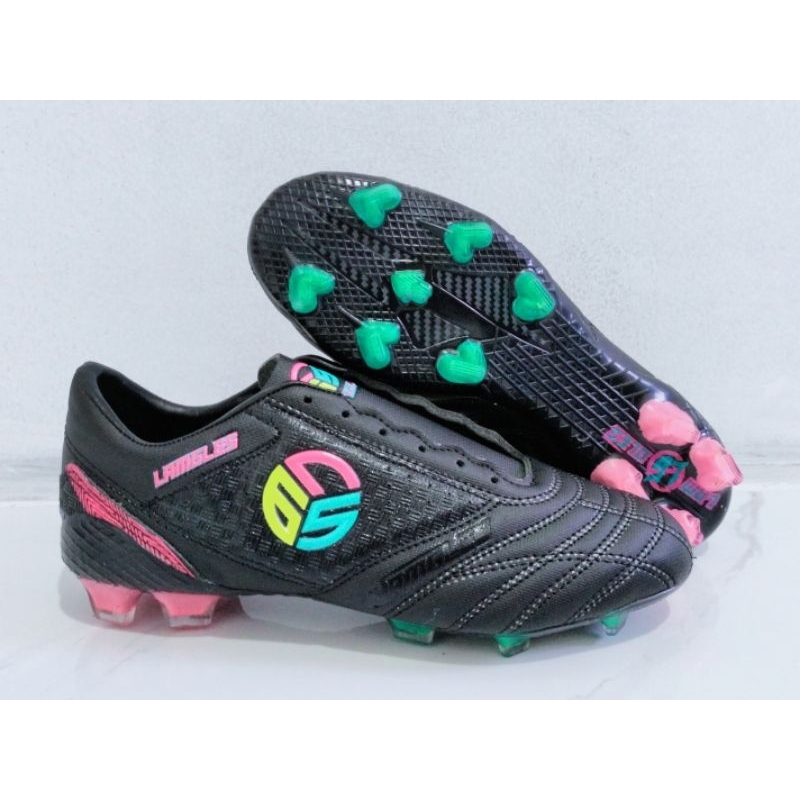 Lamgles -Sepatu Bola Lamgles 3G FG One Sport BLACK Pink Made In Indonesia Original