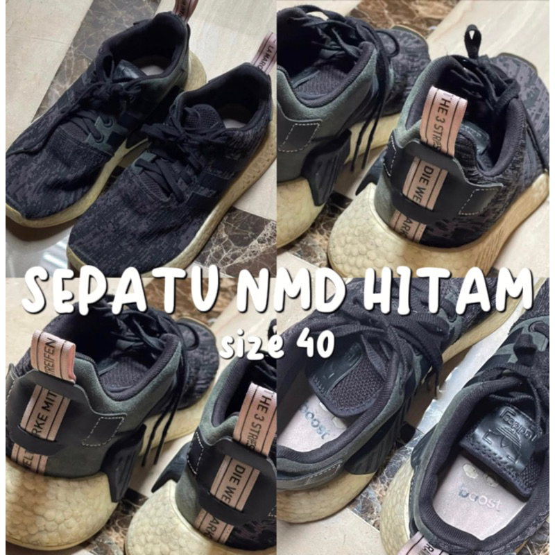 [READY LANGSUNG KIRIM] PRELOVED SEPATU ADIDAS NMD BLACK PINK