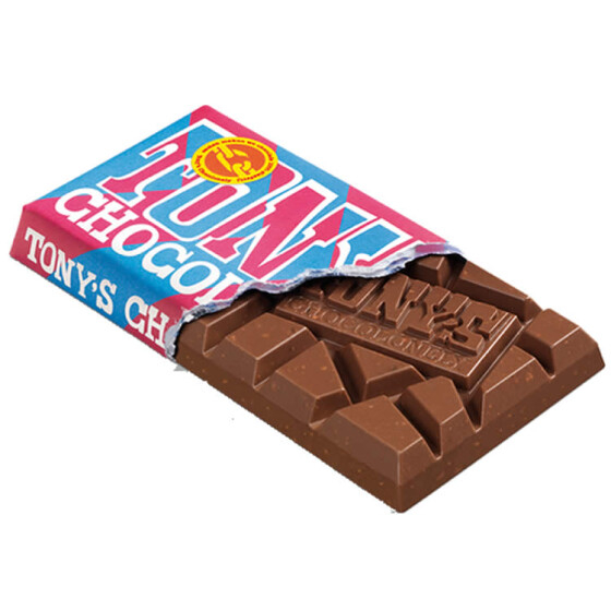 

Tony's Chocolonely Milk Chocolate Chip Cookie Chocolate Bar 180 Gram