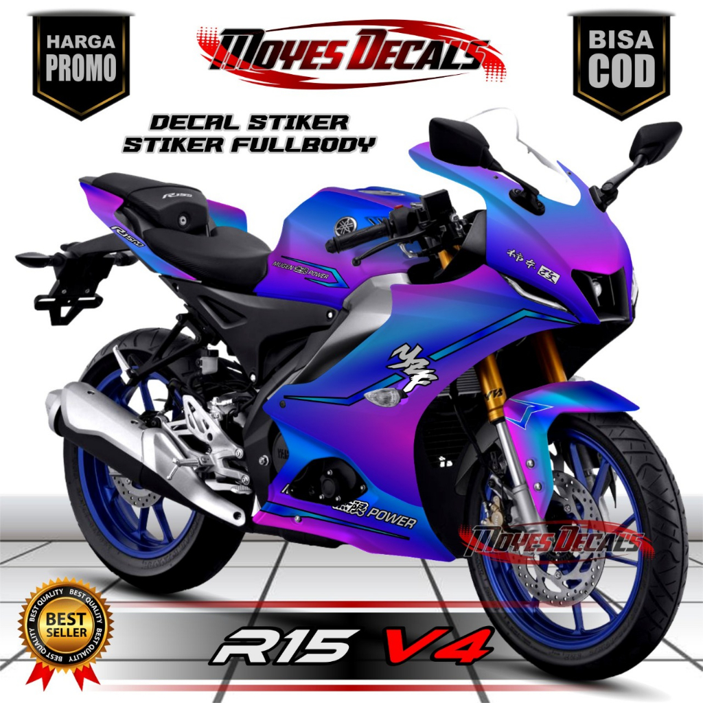 Decal R15 V4 Stiker Fullbody Variasi Biru