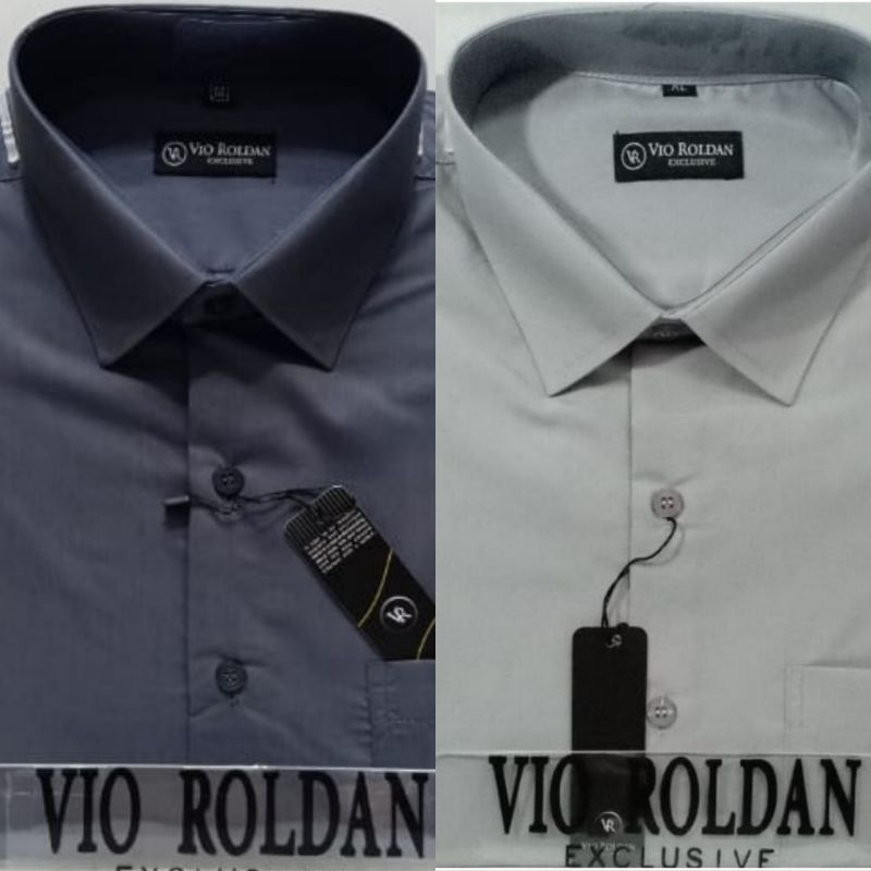 Vio Roldan kemeja polos panjang kemeja pria