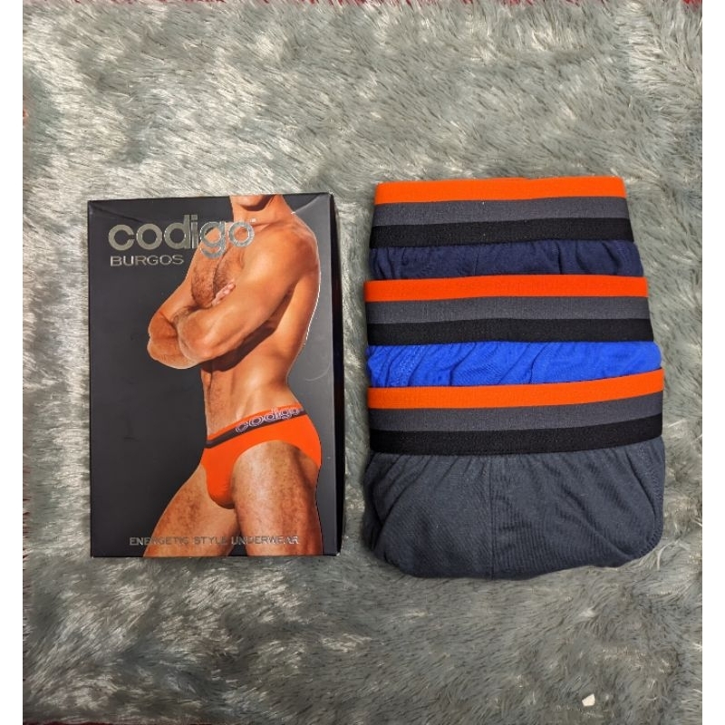 CELANA DALAM PRIA CODIGO BURGOS / CD CODIGO KARET BOXER ISI 3PCS