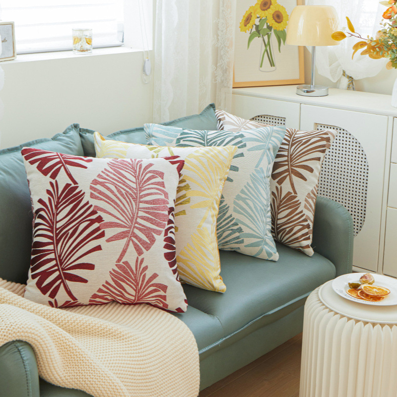 Cushion Cover / Sarung Bantal Sofa Premium Aesthetic Motif Daun Palem