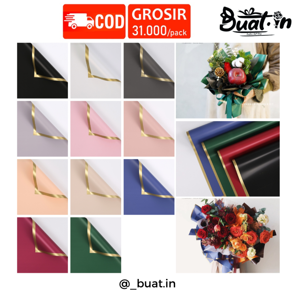 

SOLID - GOLD FRAME || KERTAS BUKET CELLOPHANE FLOWER WRAPPING