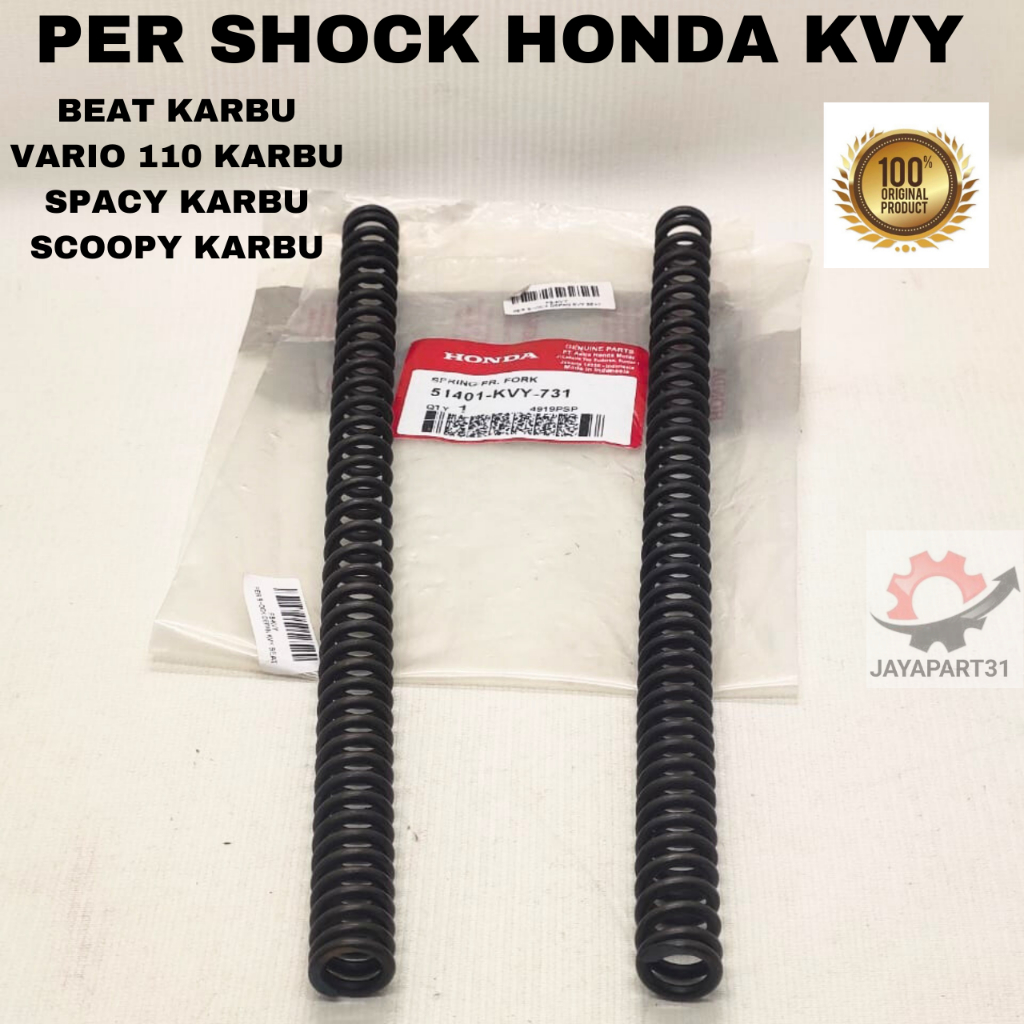 PER AS SHOCK DEPAN HONDA KVY ASLI ORIGINAL 100% BEAT KARBU, SPACY KARBU, SCOOPY KARBU