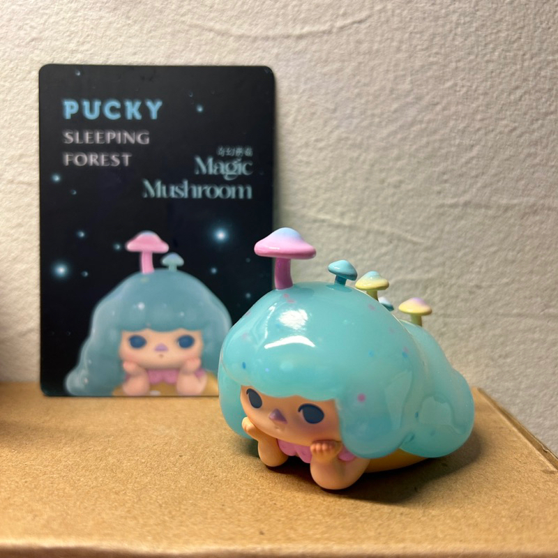 pop mart pucky sleeping forest magic mushroom