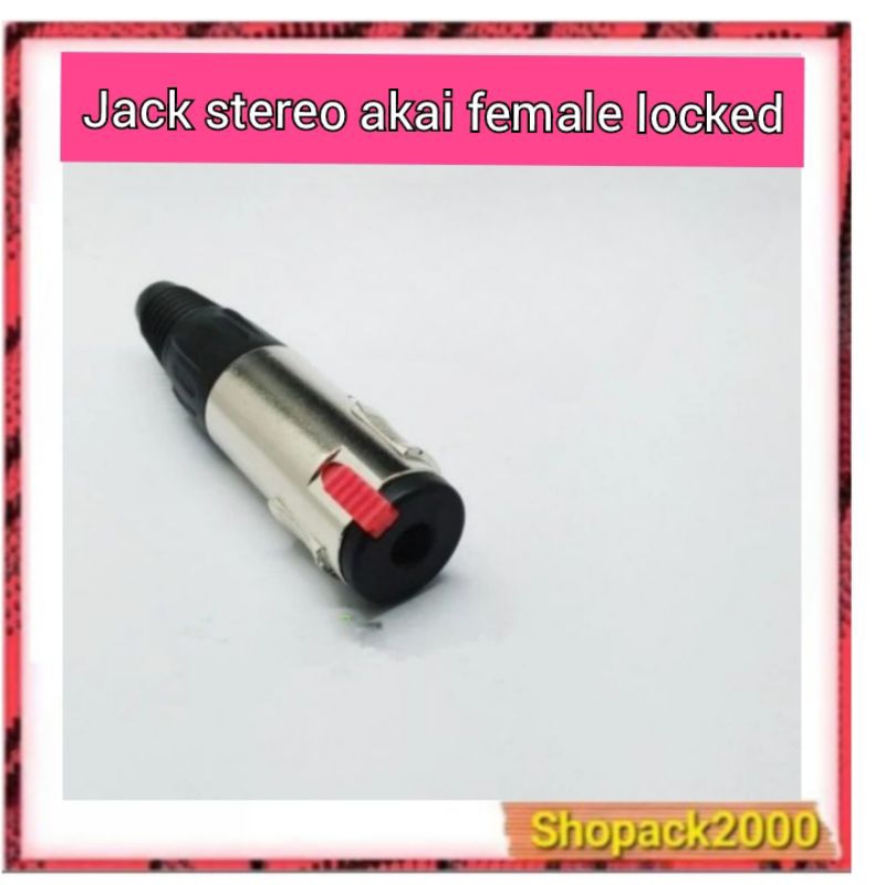 Jack akai stereo female 6,5mm Locked