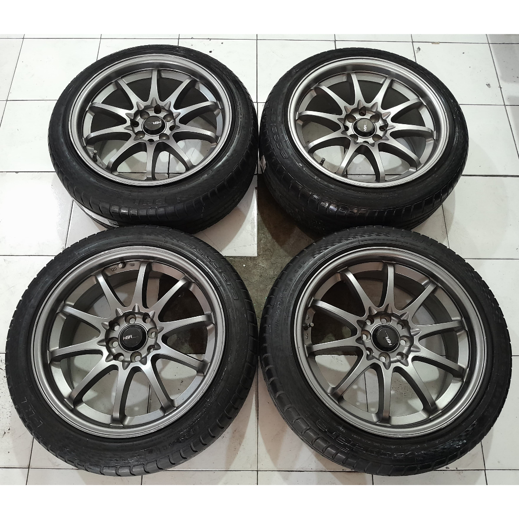VELG MOBIL SECOND HIROSHIMA HSR RING 17 LEBAR 7,5/8,5 PCD 8X100/114,3 + BAN 205 50 R17