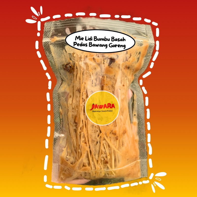 

MIE LIDI BUMBU BASAH ASIN BAWANG GORENG/ MIE LIDI VIRAL/MIE LIDI KEMASAN POUCH 200gr