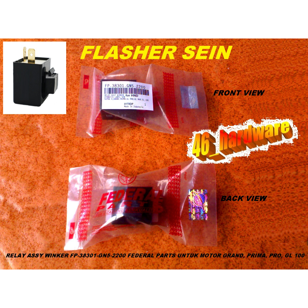 FEDERAL FLASHER SEIN MOTOR FP-38301-GN5-2200 RELAY GL GRAND BEBEK ALL - 46_hardware