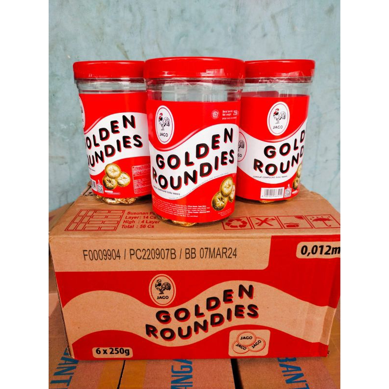 

GOLDEN ROUNDIES 250Gr JAR COKELAT KOIN