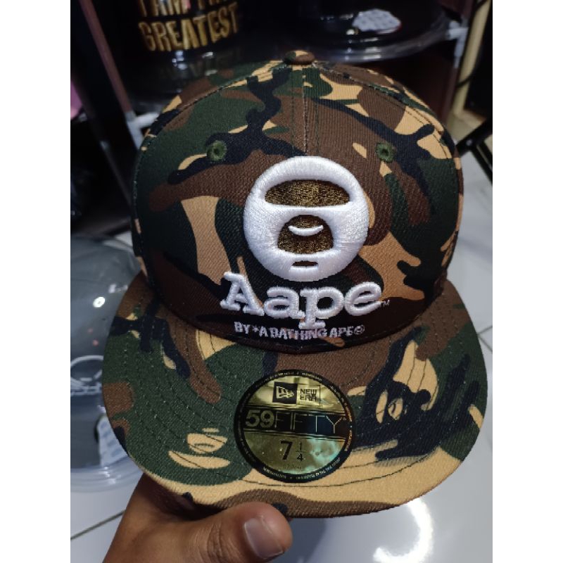 TOPI NEW ERA X AAPE FITTED ORIGINAL BNWT 7 1/4