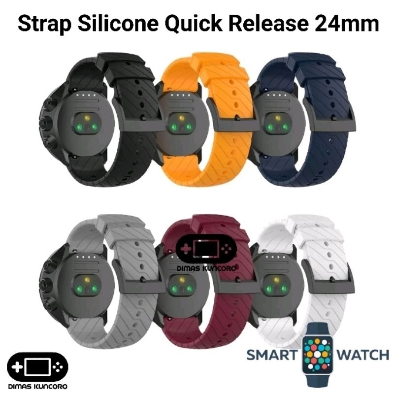 Strap Silicone Quick Release 24mm olike smartwatch zeth w5 ow-w5 silikon tali jam
