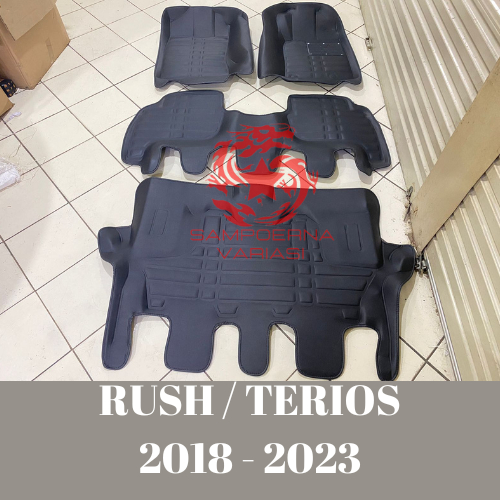 KARPET MOBIL 5D PREMIUM 3 BARIS MOBIL ALL NEW RUSH TERIOS 2018 - 2023