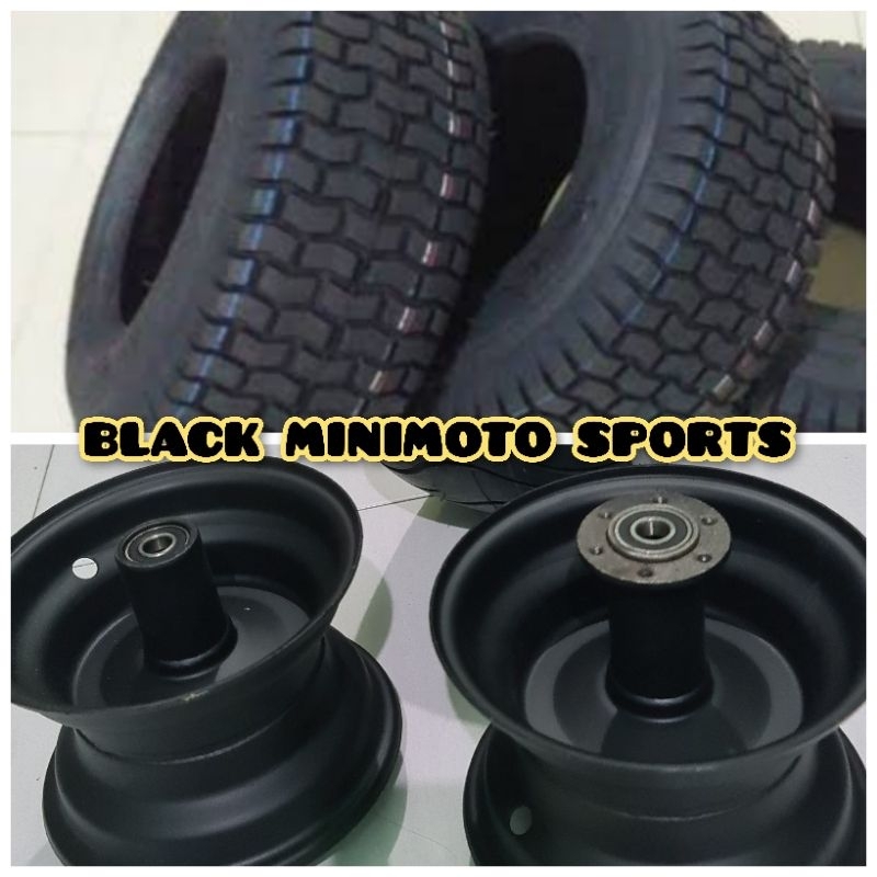 Paket Ban Depan Belakang Berikut Velg Ring 6 Inch Custom ATV Goped Gokart Minibike Motor Mini