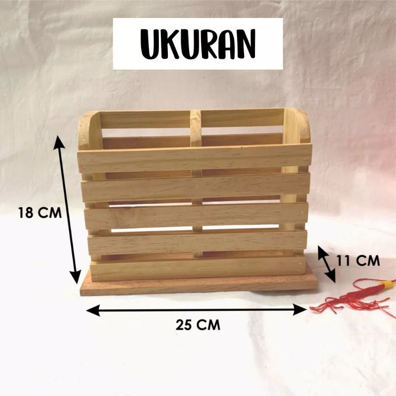 Rak Sendok Kayu / Rak Sendok Garpu Minimalisir Kayu Jatibelanda