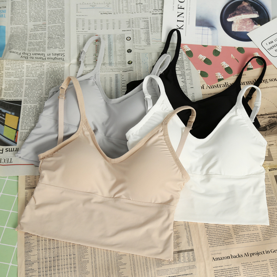 Lowback Tank Top with Cup Bra / Backless Bralette