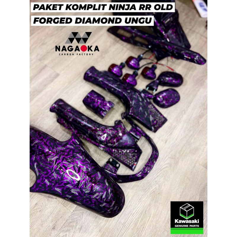 PAKET KOMPLIT NINJA RR OLD REAL CARBON FORGED DIAMOND PREMIUM KAWASAKI NINJA 150 CBU KEVLAR KARBON B