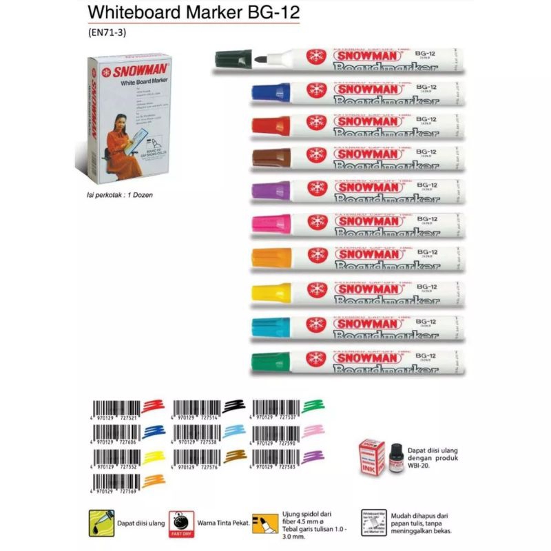 

SEPIDOL WHITBOARD BG12 (12 PCS)
