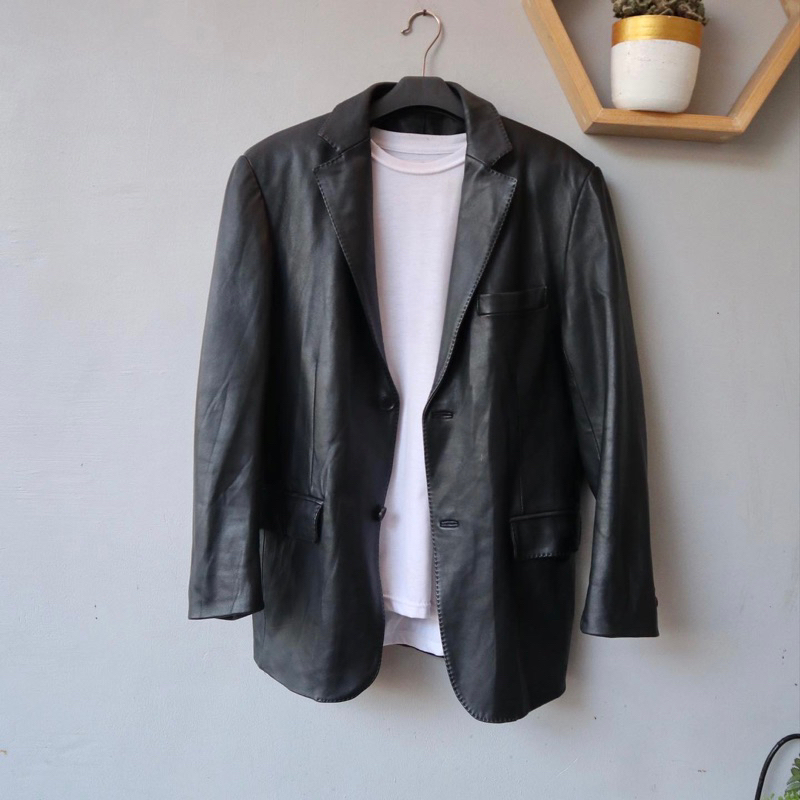 Jas kulit asli Blazer kulit jaket kulit outer Pl bekas preloved second