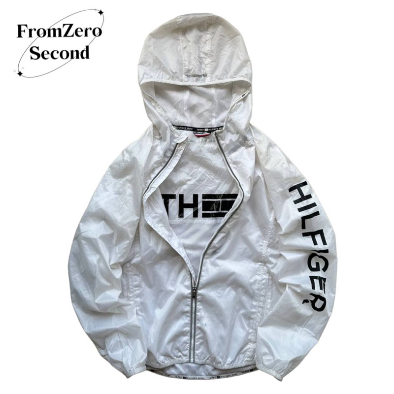 Windbreaker Hoodie Tommy Hilfiger Jacket Vintage Unisex
