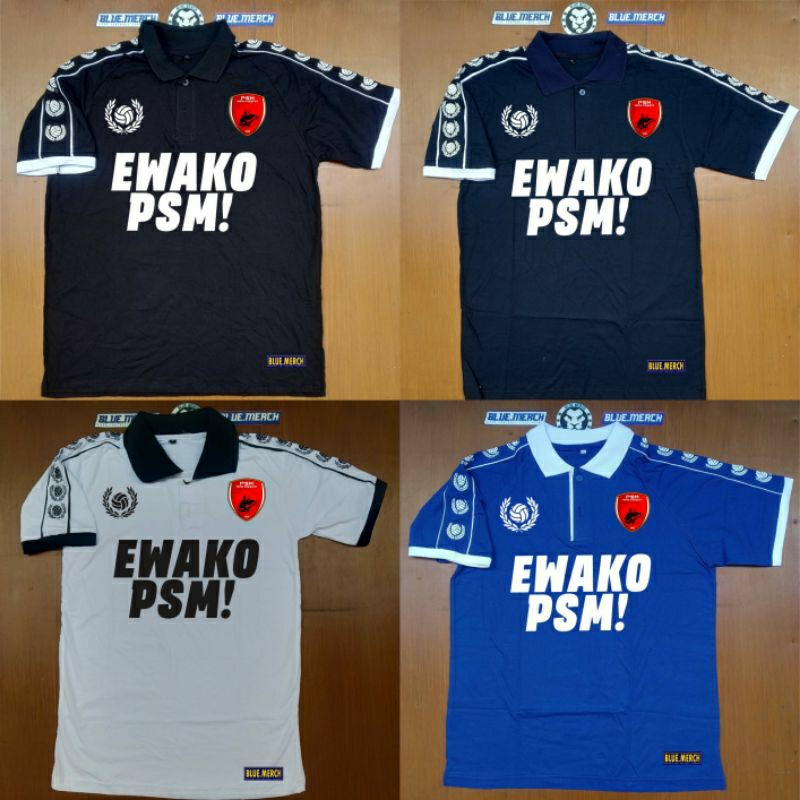 KAOS PSM MAKASSAR KAOS POLO CASUAL EWAKO