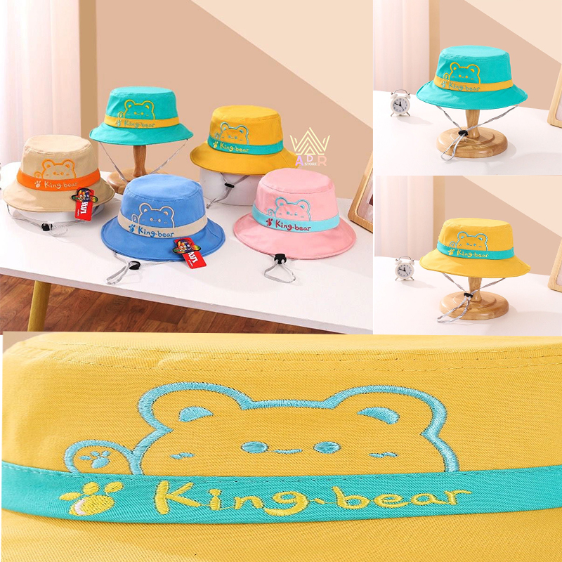 Topi Bucket Anak Laki Laki dan Perempuan Model King BEAR