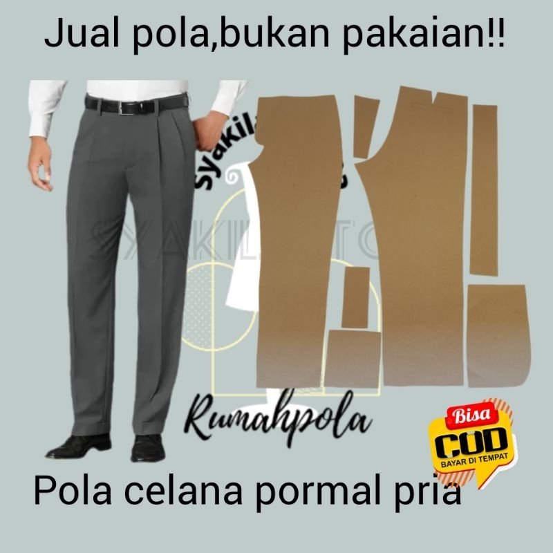 Pola Instan Celana Pria Panjang Dewasa