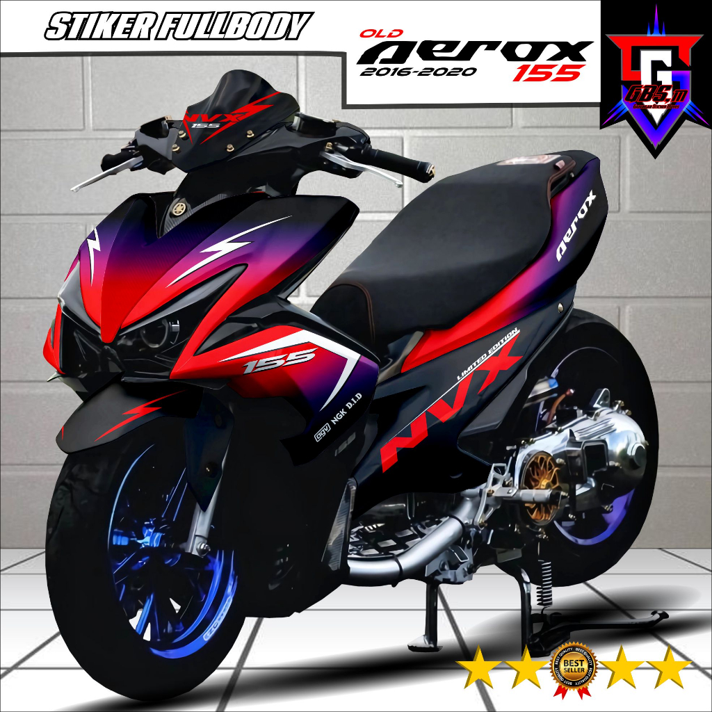 (TERBARU) Decal Variasi Motor Yamaha Aerox 155 Old Fullbody Sticker Aerox 155 Old Terlaris NVX