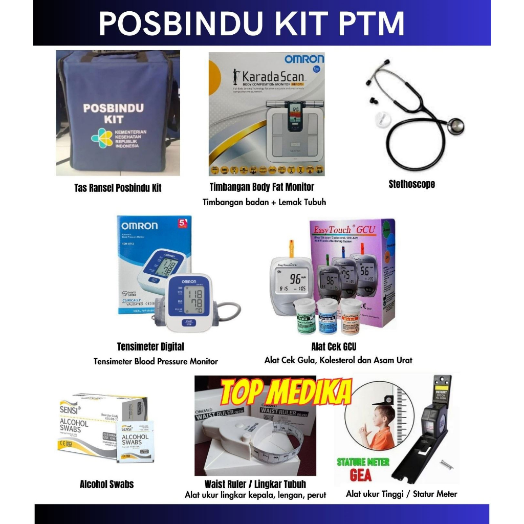 Posbindu Kit PTM Kesehatan Lansia Ransel
