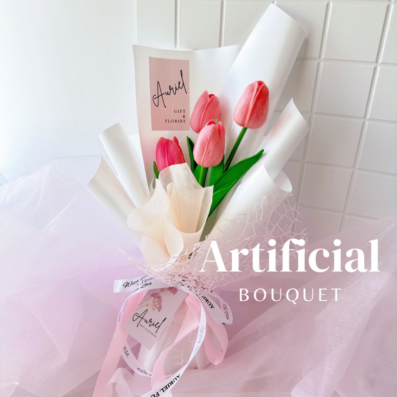 BUKET BUNGA TULIP - Tulip Bouquet - Artificial Flower