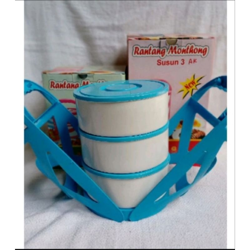 Rantang Monthong 3 Susun/Rantang plastik 3 Susun