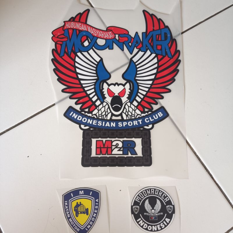 Stiker Sablon Kaos Gambar Moonraker isi 3