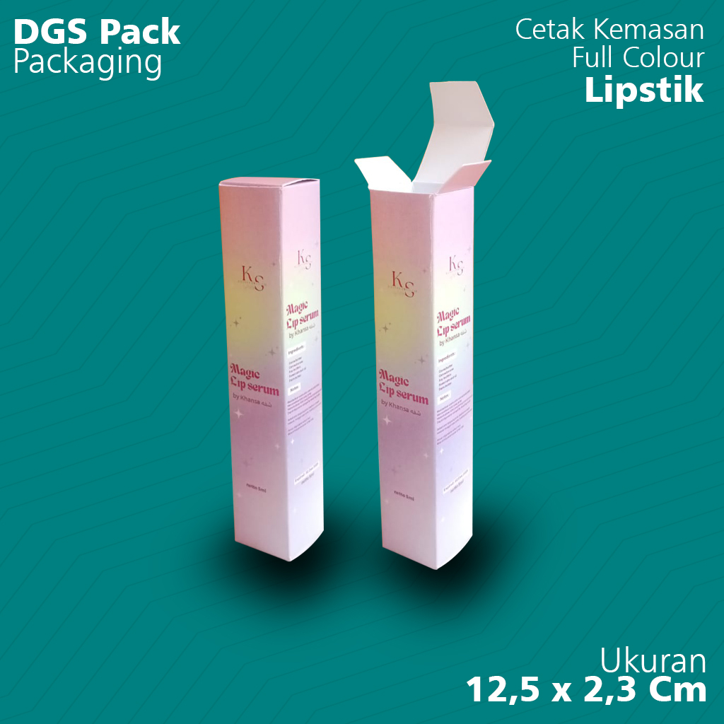 

Box lipstick Custom / Kemasan Lip cream / Lip tint / Lip gloss 2,3 x 2,3 x 12,3 cm CUSTOM