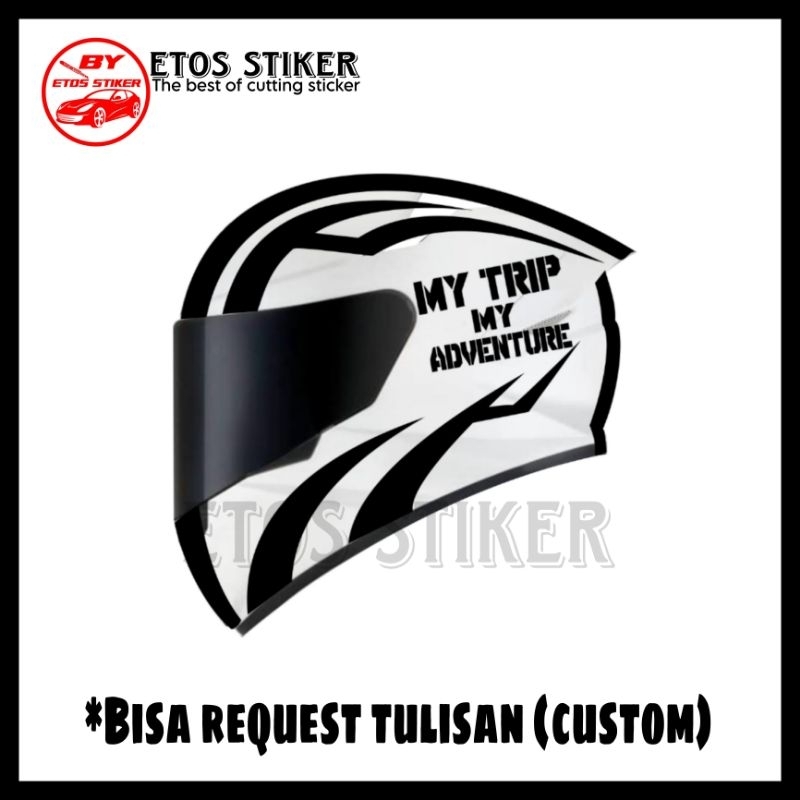 Stiker Helm Custom Tulisan Sticker Cutting Helm Full Face