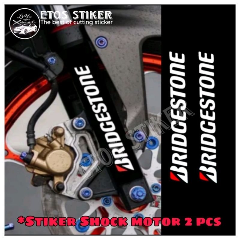 Stiker Shock Motor Bridgestone 2 pcs Sticker Cutting motor Custom