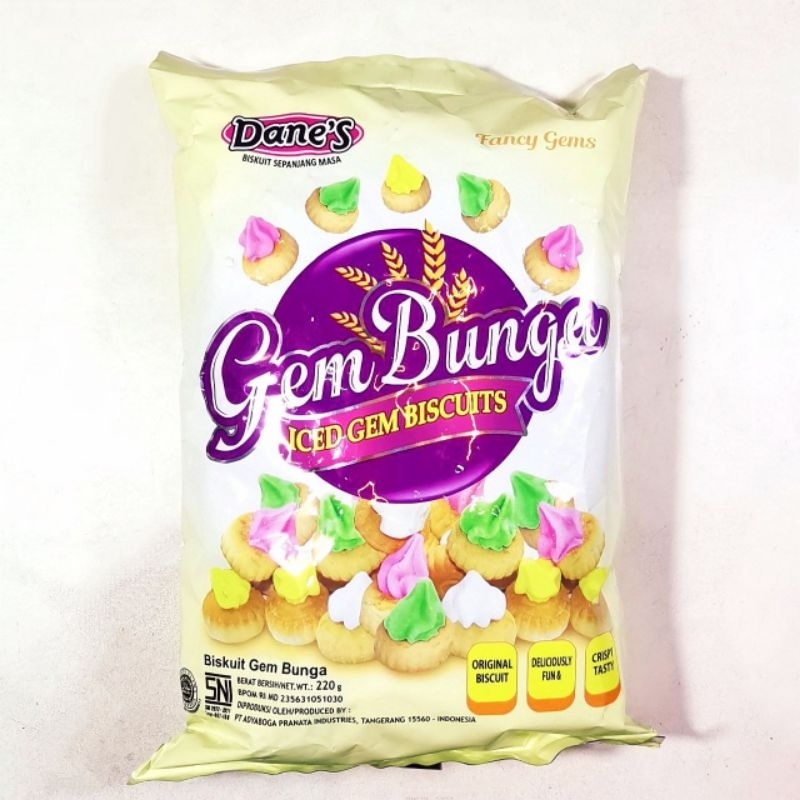 

Dane's Biskuit Gem Bunga 220 gr | Snack Jadul | Oleh Oleh Dari Medan