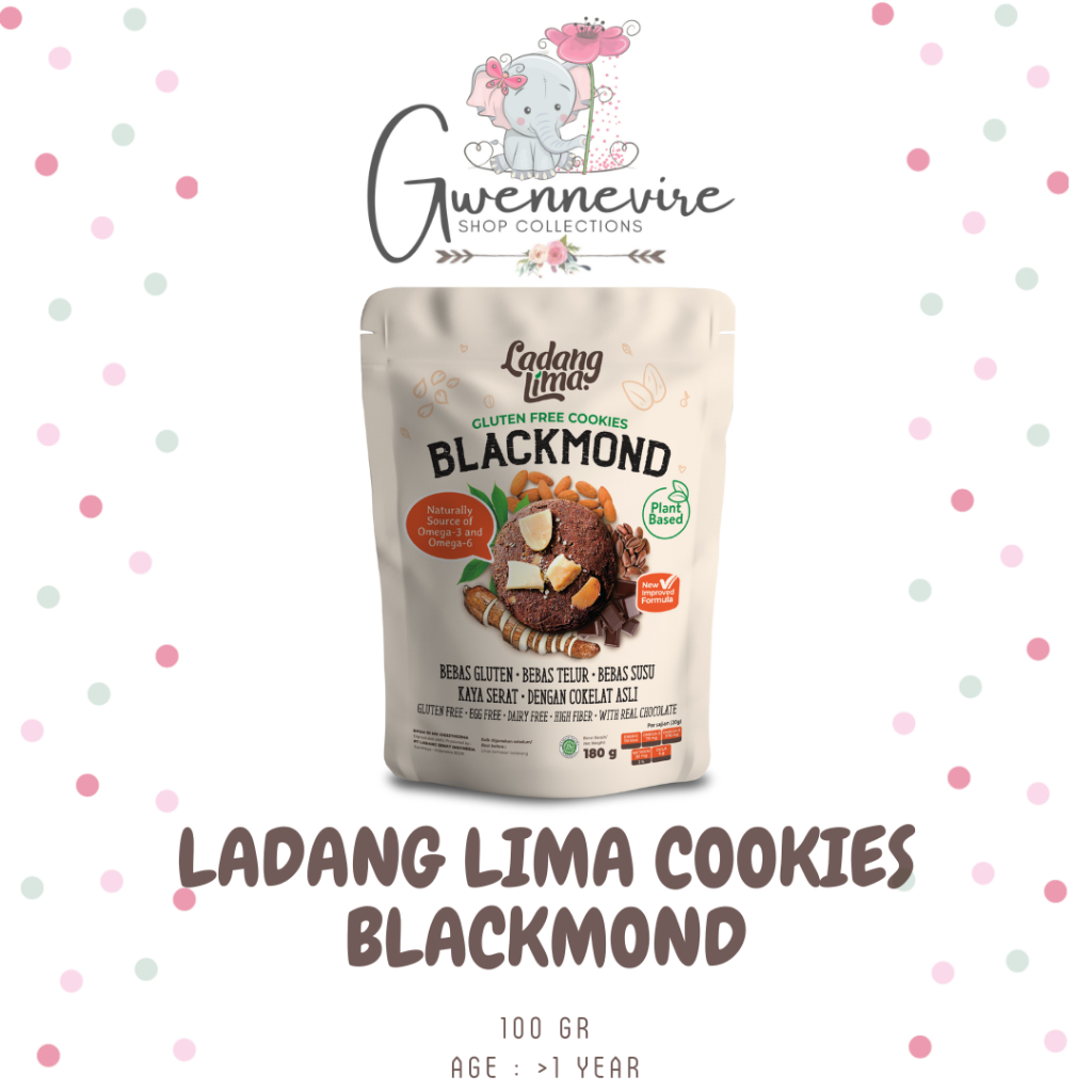 

LADANG LIMA - BLACKMOND / Snack Sehat / Snack Gluten Free / Snack Dairy Free / Snack Tanpa Gluten / Snack Tanpa Susu / Snack MPASI / Cemilan MPASI / Snack Bebas Gluten / Snack Bebas Susu / Snack Bebas Gluten dan Susu / Cookies Sehat / Cookies Sebas Susu