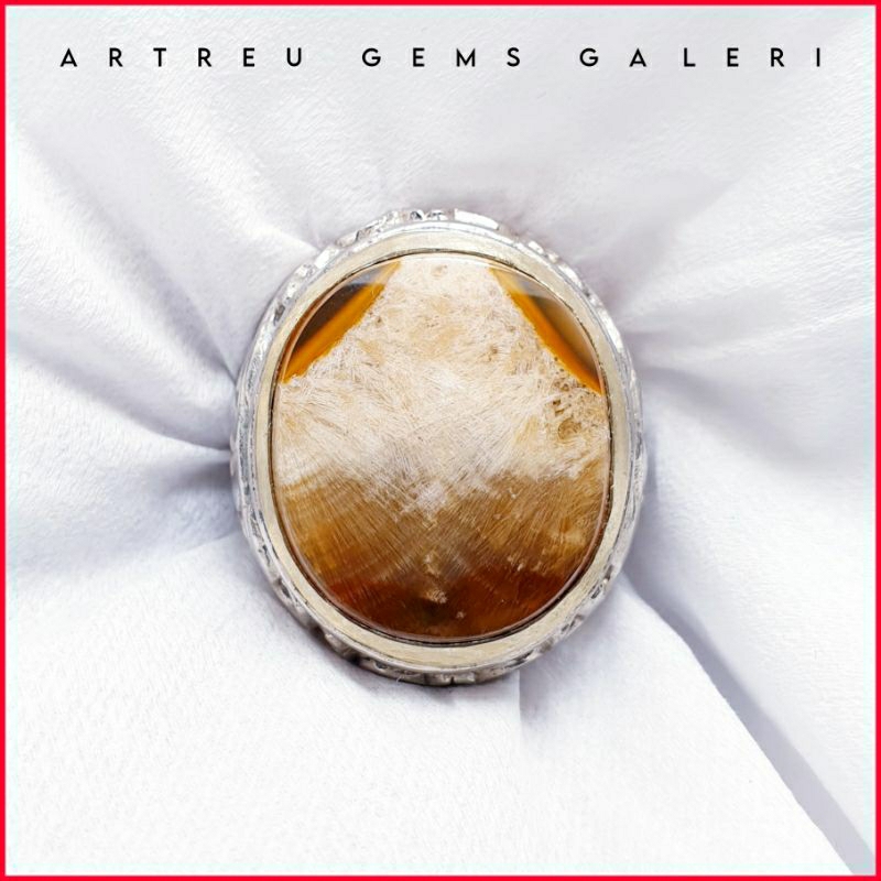 Batu Cendana Serat Emas Unik ( Junjung Derajat ) | COD Bisa | Cincin Batu Akik Ring 5 - 10